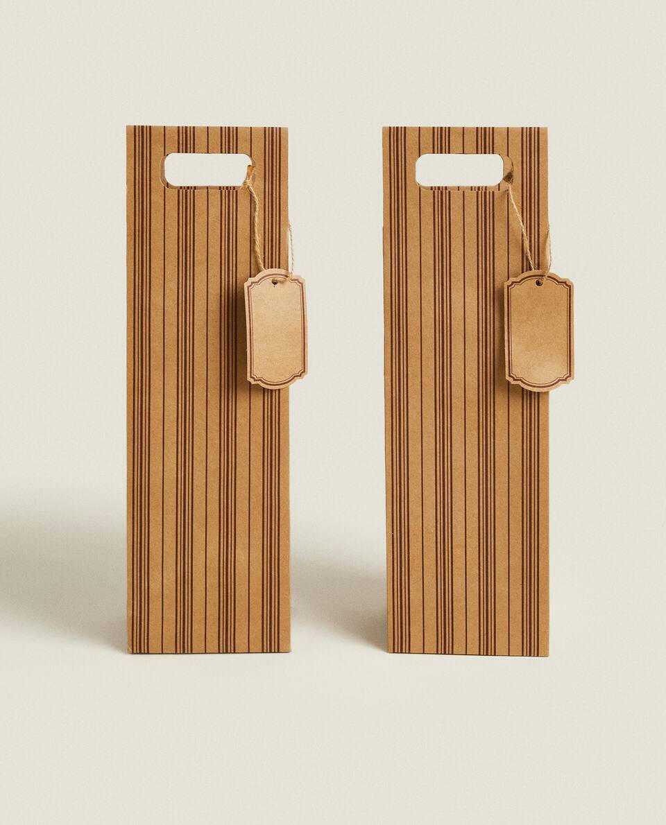 PACOTE DE SACOLAS PARA PRESENTE DE VINHO