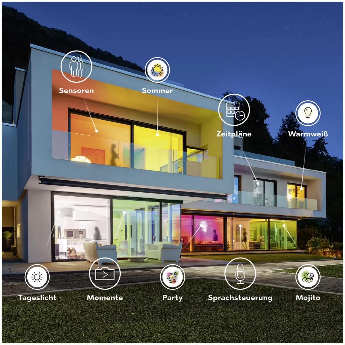 LED-Tischleuchte WiZ Damian weiss