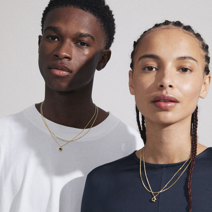 Pilgrim ACT recycled necklace 2-in-1 gold-plated Guld
