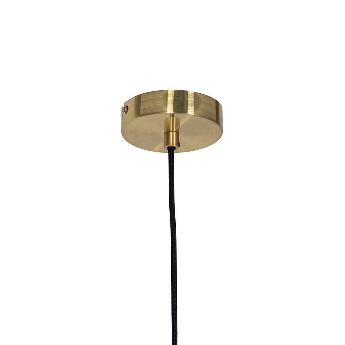 Art Deco hanglamp goud met glas - Laura