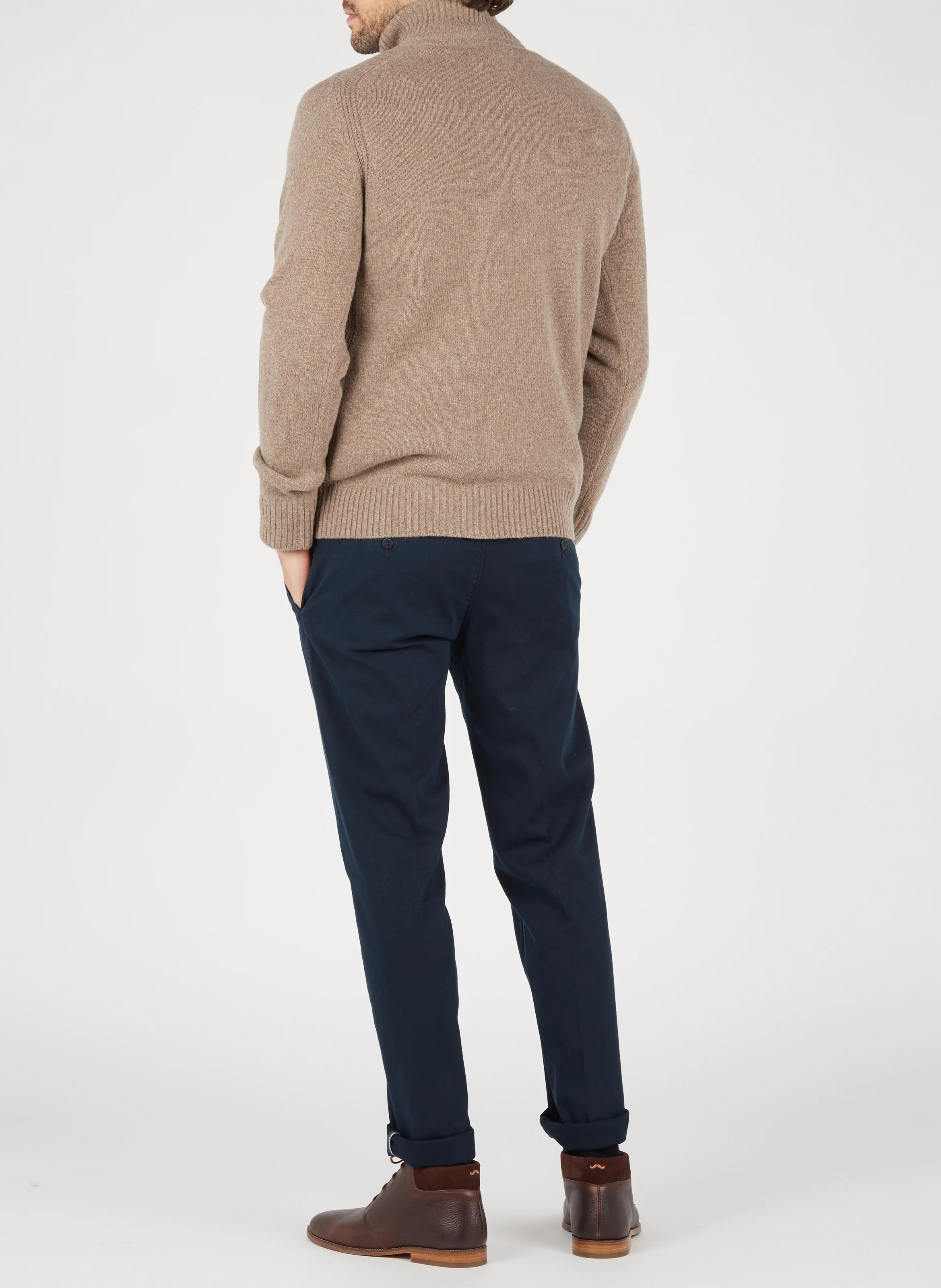 Chino slim-fit en coton mélangé | Bleu