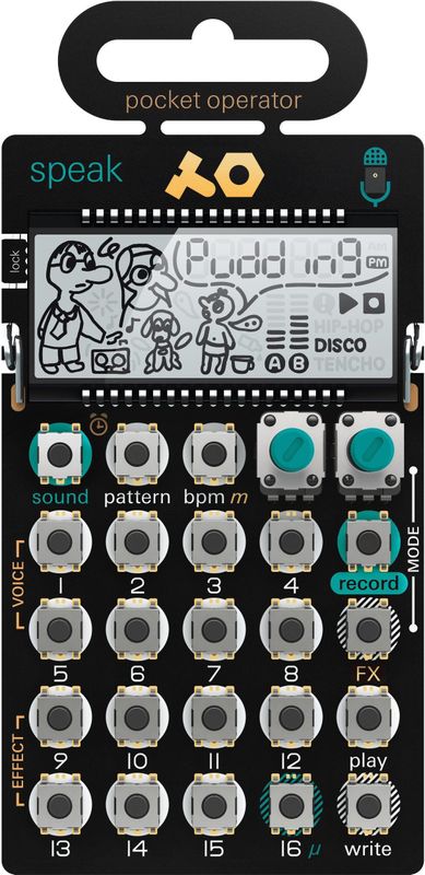 Teenage Engineering PO-35 Speak Pocket Operator - vocale synthesizer en sequencer met ingebouwde microfoon