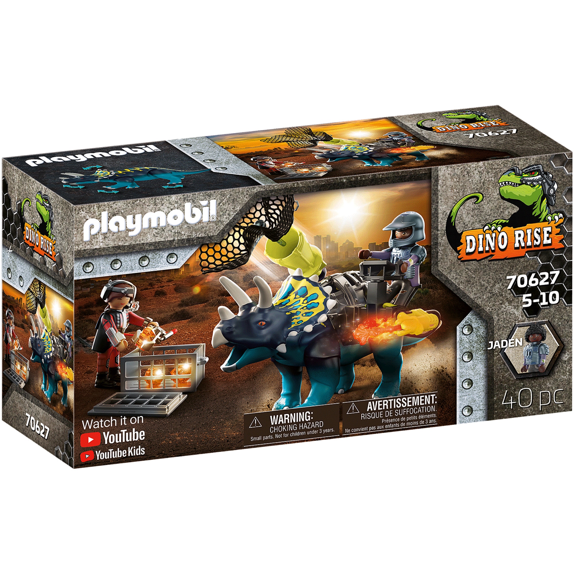 PLAYMOBIL Konstruktionsspielzeug Dino Rise Triceratops: Randale um die legendären Steine