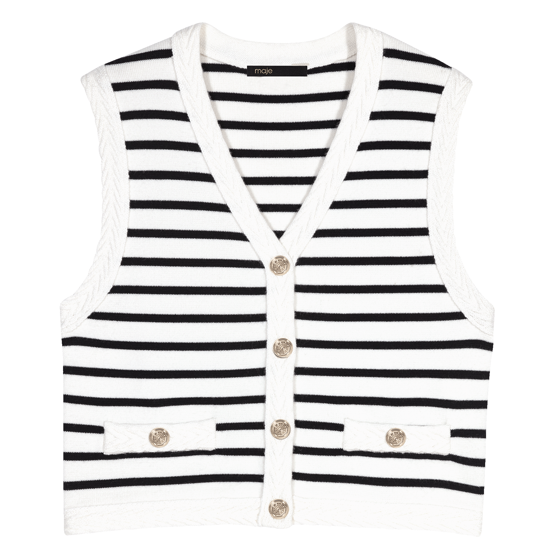 Cardigan droit à col V | Bleu