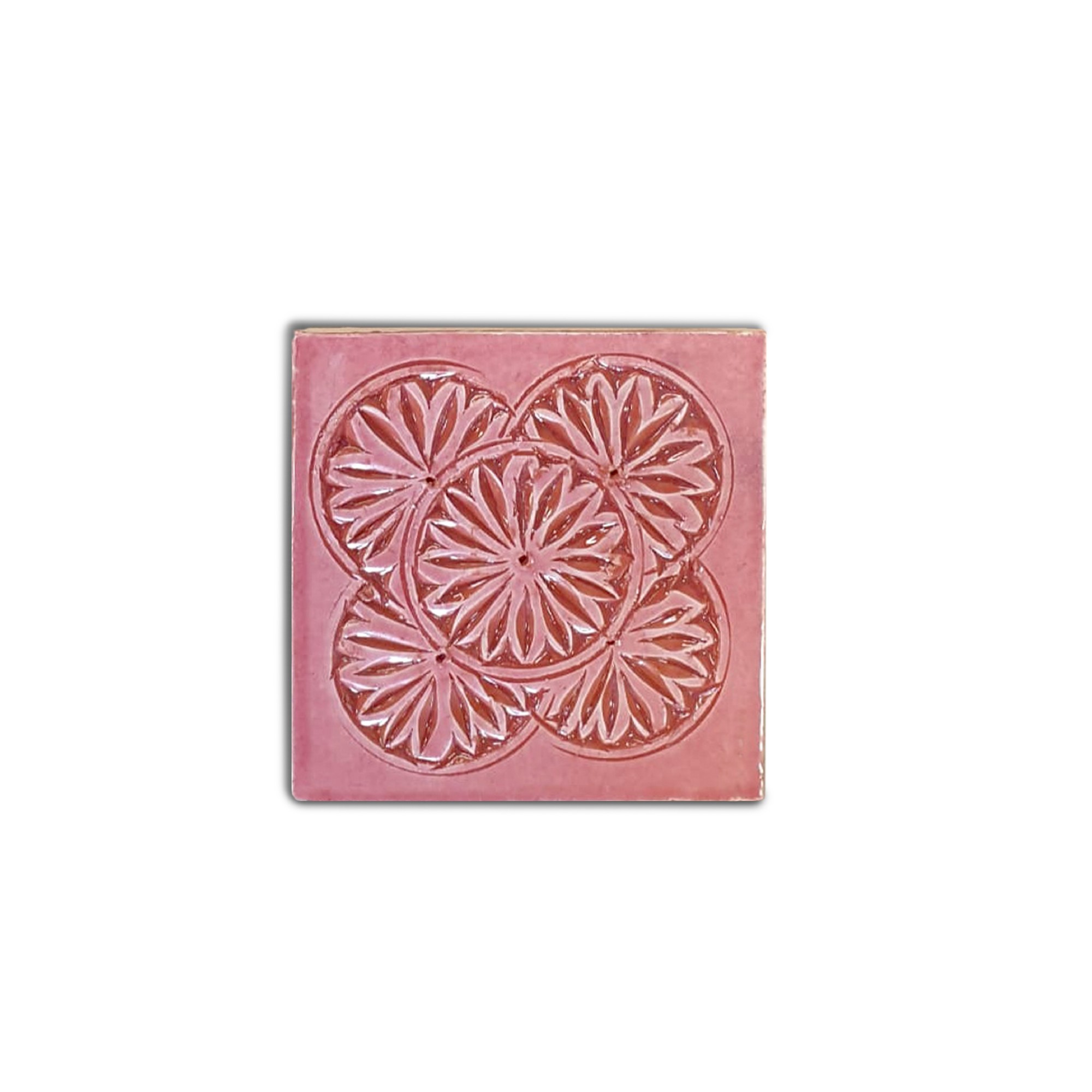 Kachel 'graviert' rosé, B 10 cm, L 10 cm von fischer's lagerhaus