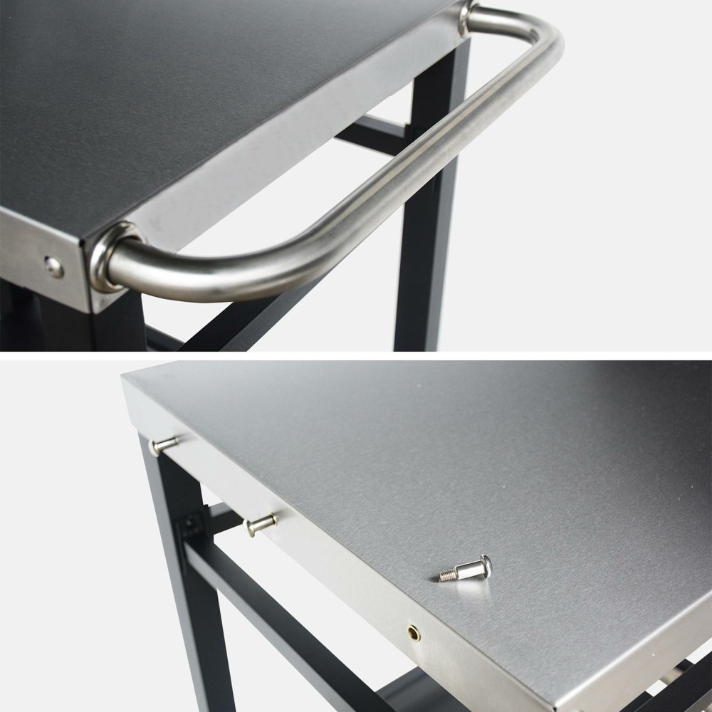 Desserte plancha noir l 88 x l 58 x h 82.8cm