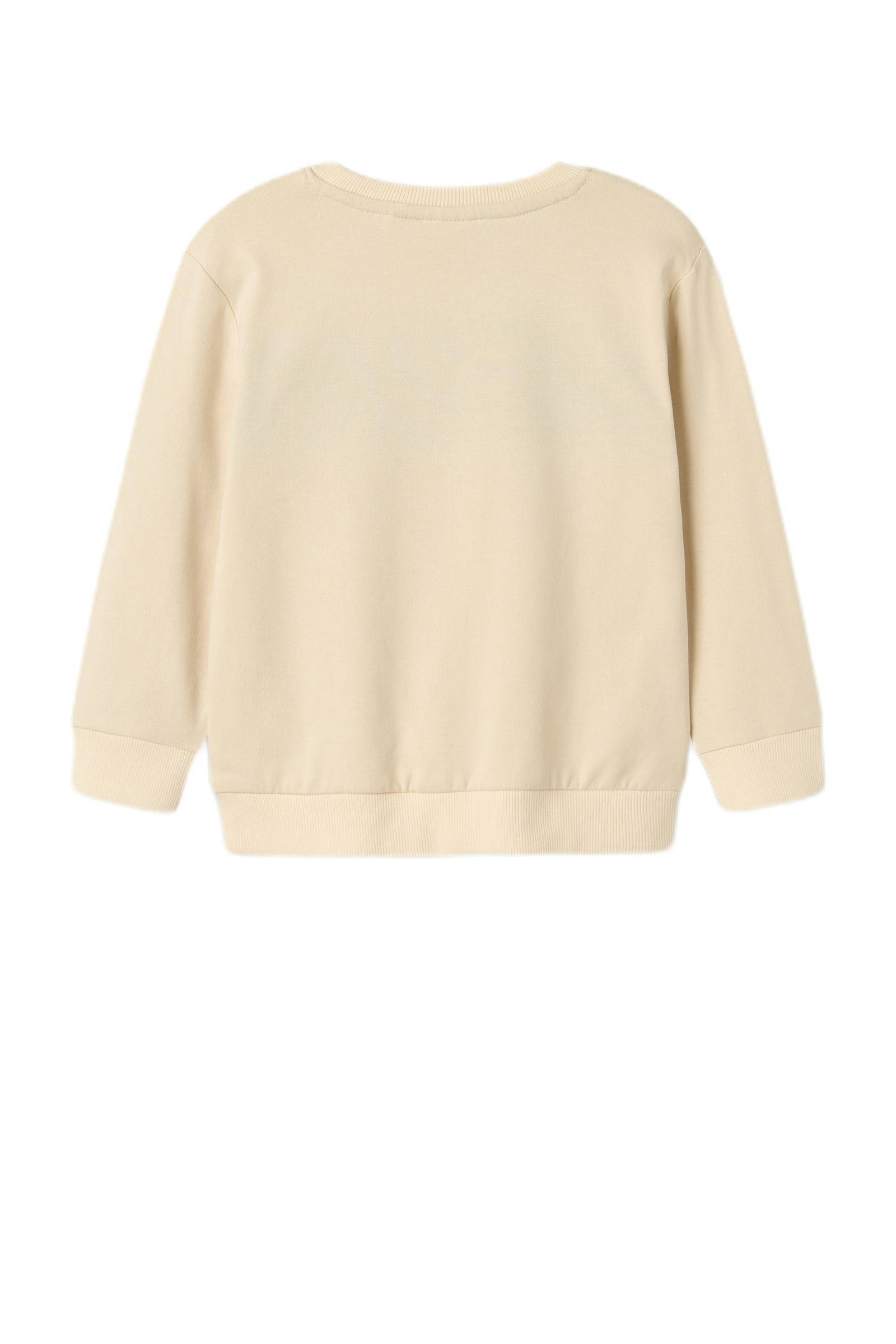 NAME IT sweater NMMVANCE met printopdruk lichtzand
