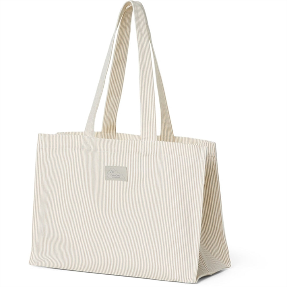 Tote Bag Kanvas Classic Stripes Camel