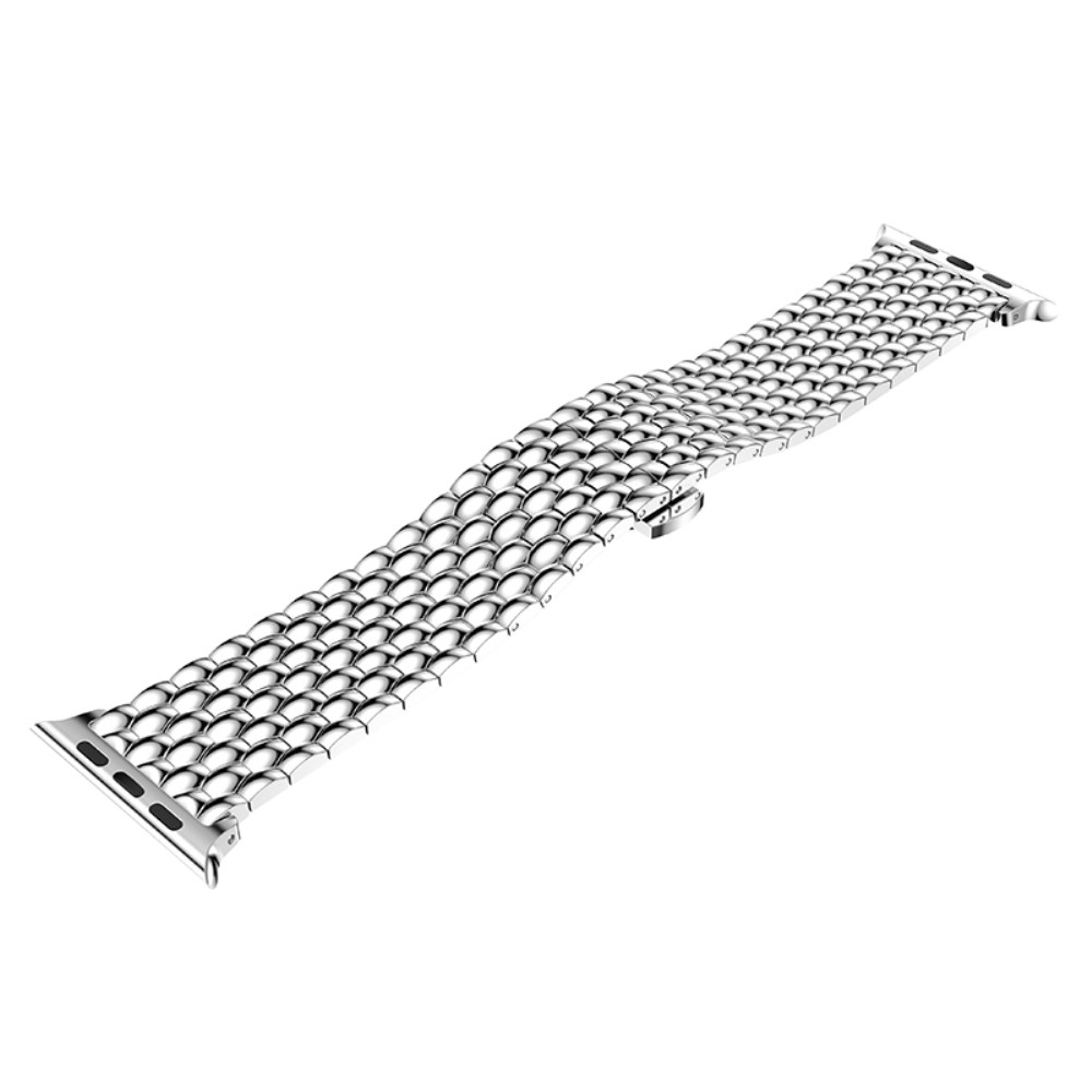 Apple Watch (42/41/40/38 mm) Edelstahl Schmuckarmband im Waben Design - Silber