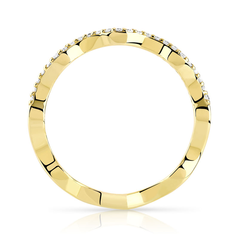 Bague or 375 jaune diamant