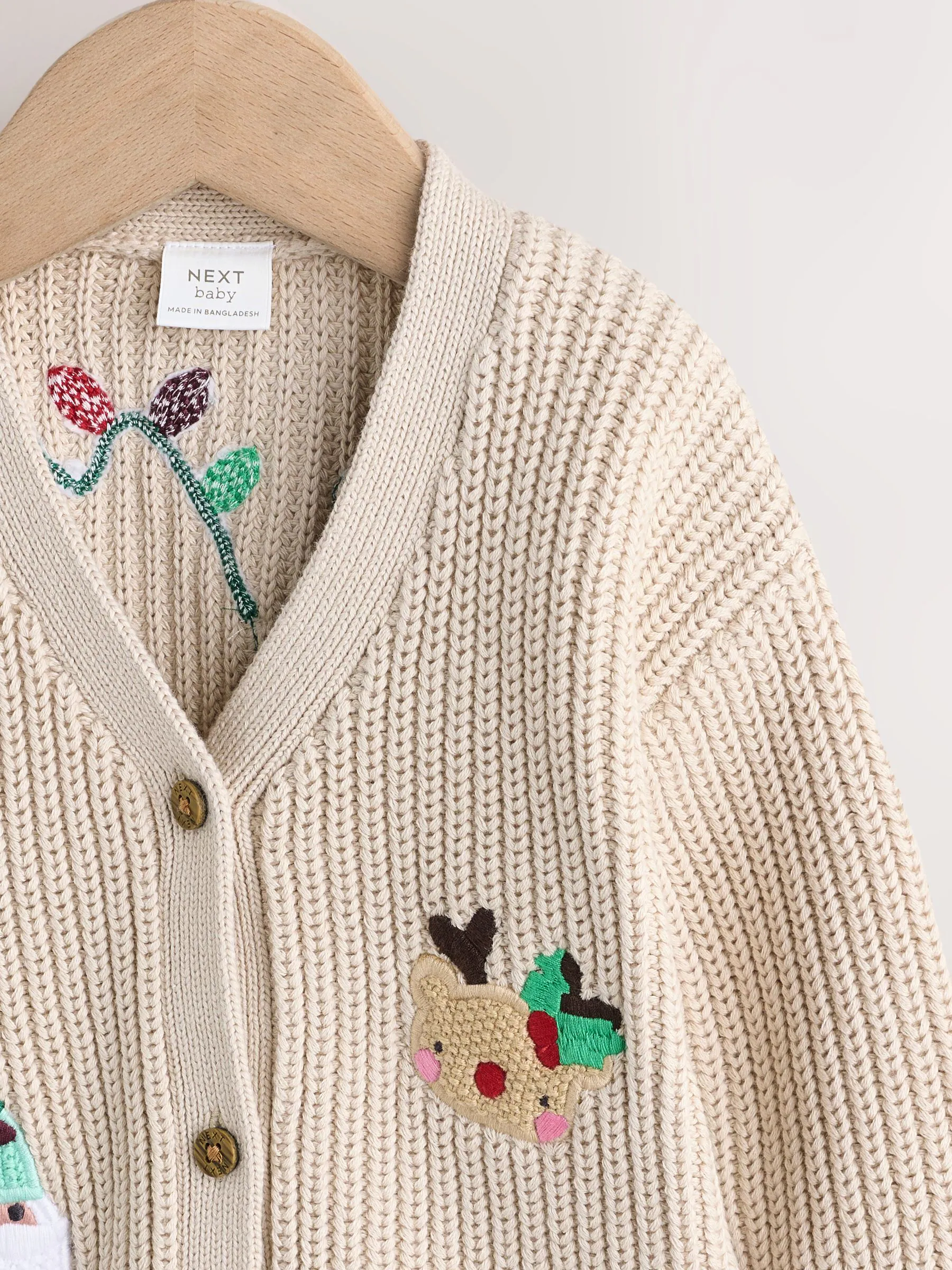 Natuurlijk Oh Wat Leuk Kerstmis - Gebreid babyvest