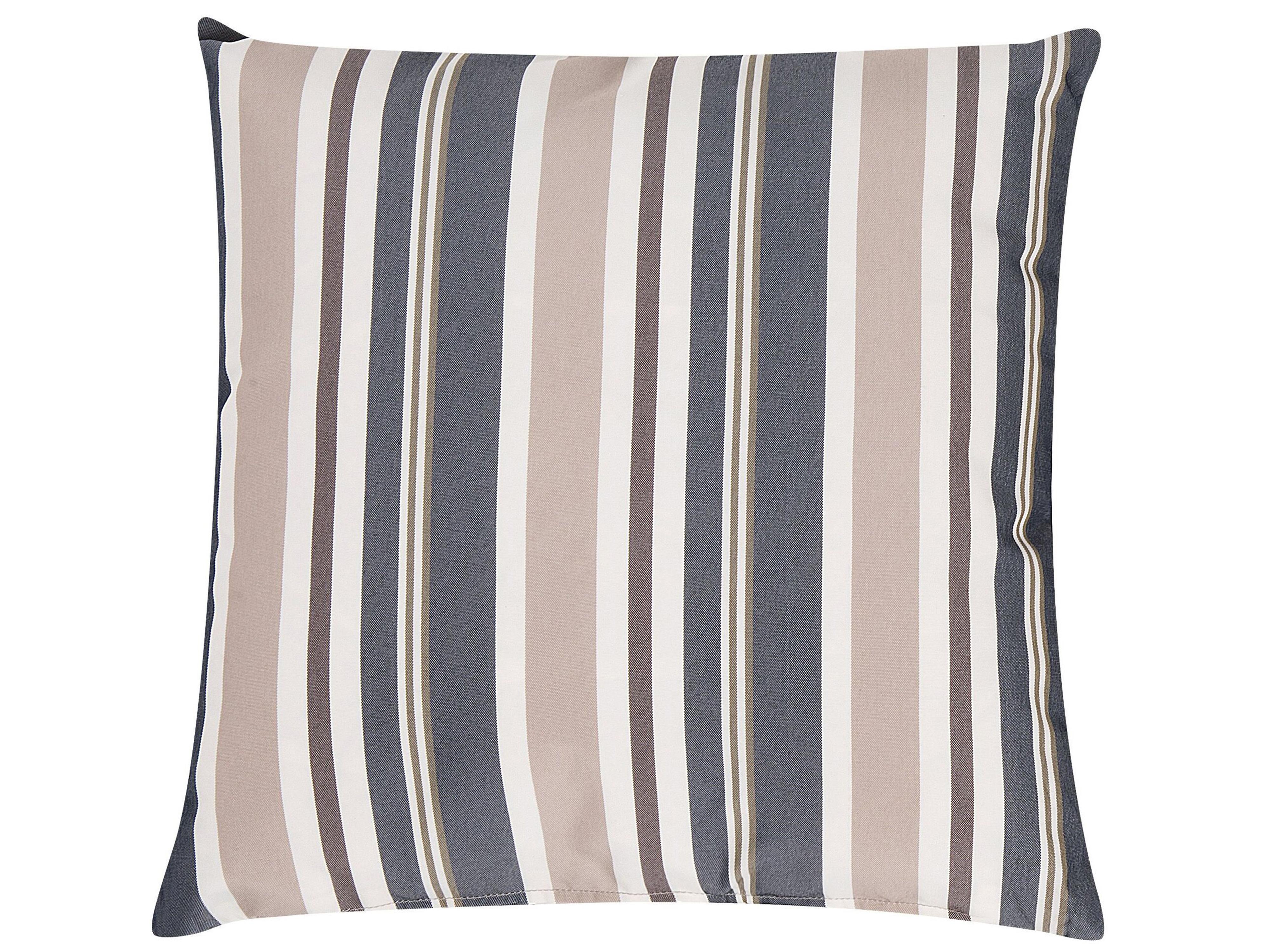 Set van 2 tuinkussens KASTOS gestreept 40 x 40 cm Taupe