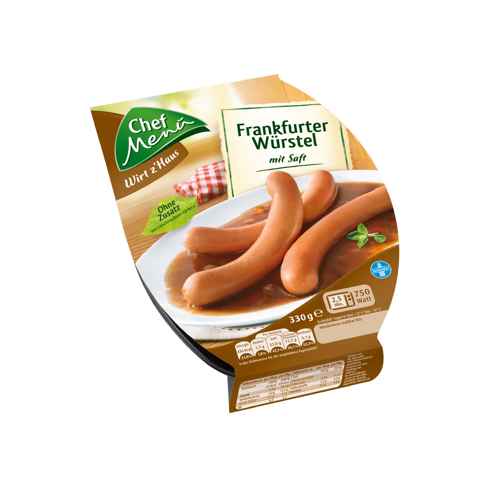 Chef Menü Frankfurterwürstel im Saft