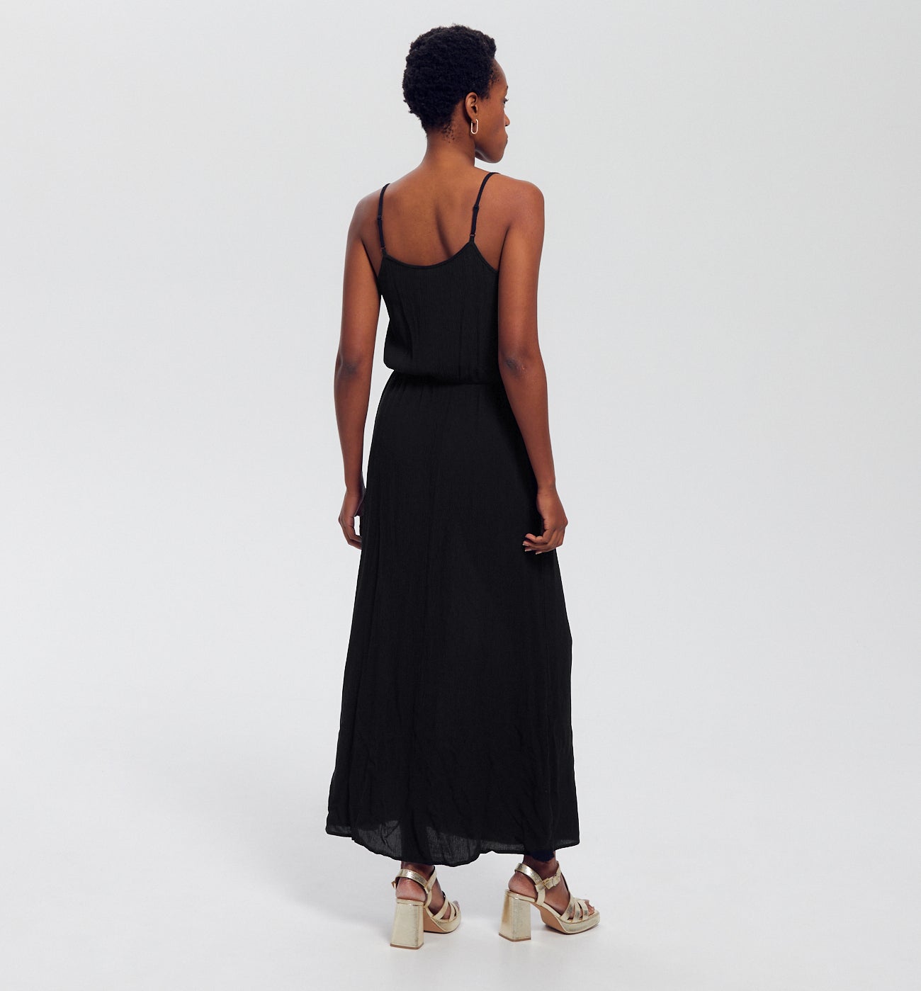 Robe à bretelles SUZANNE - Noir
