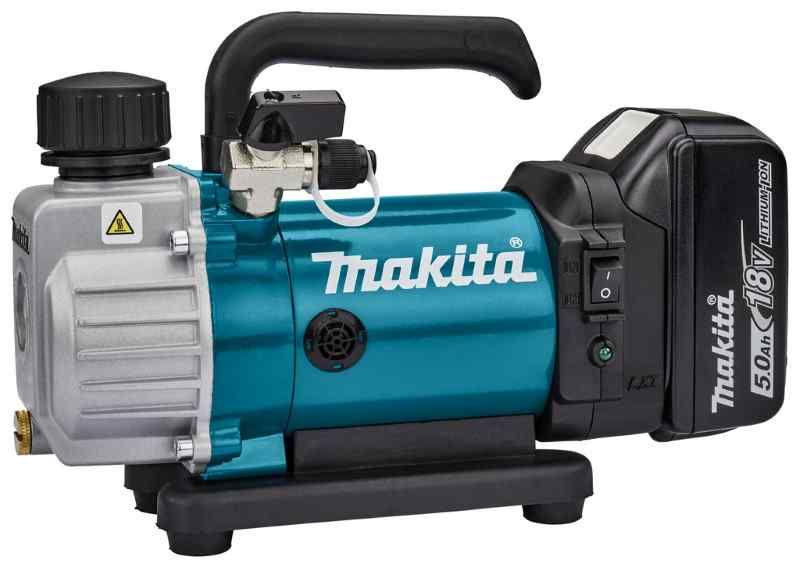 Makita DVP180RT 18V Vacuümpomp (1x 5.0 Ah) en  lader, in aluminium koffer