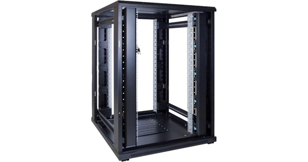 DSI22U serverkast met geperforeerde deur - DS8022PP server rack  (Zwart, 800 x 1000 x 1200mm)