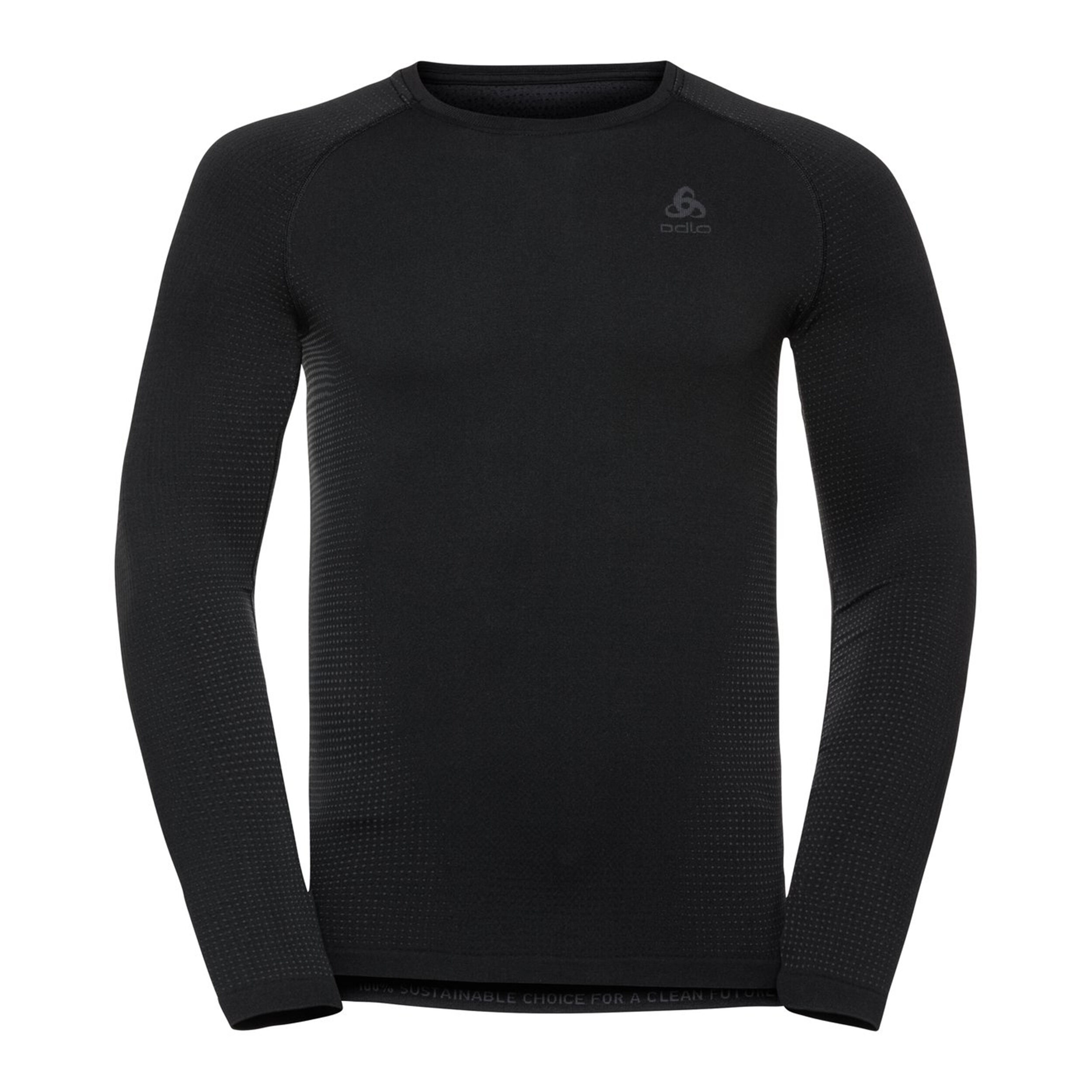 Odlo Performance Warm Eco BI Top Crew Neck Haut Manches Longues Hommes - Noir