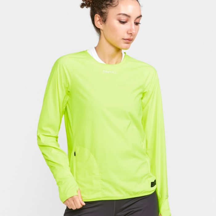Craft Dame Trøjer PRO Hypervent LS Wind Top Gul