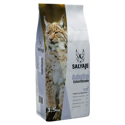 Ração esterilizada para gatos adultos selvagens