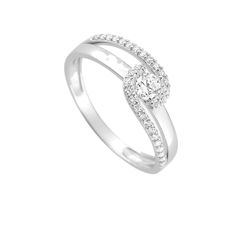 Bague Femme - Oxyde de zirconium - Or 9 Carats