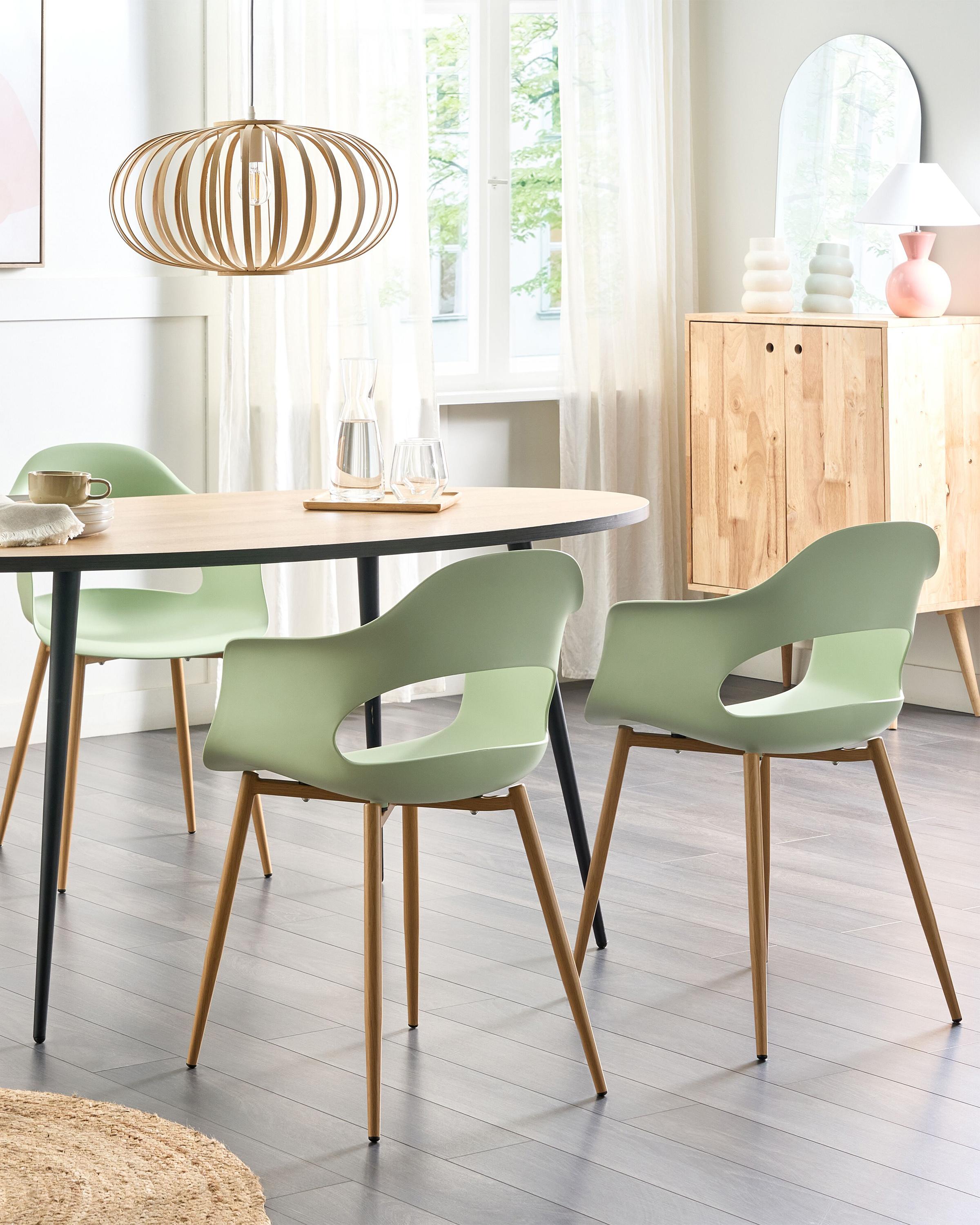 Set van 2 eetkamerstoelen UTICA Lichtgroen