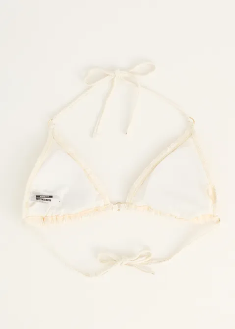 Triangel bikini top met schelpen off-white (ECRU)