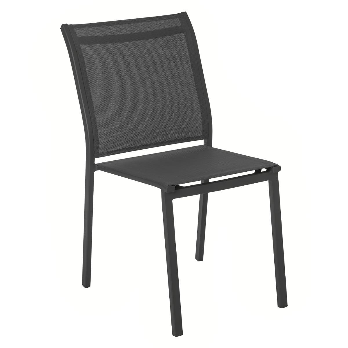 CHAISE ESSENTIA EMPILABLE ANTHRACITE GRAPHITE