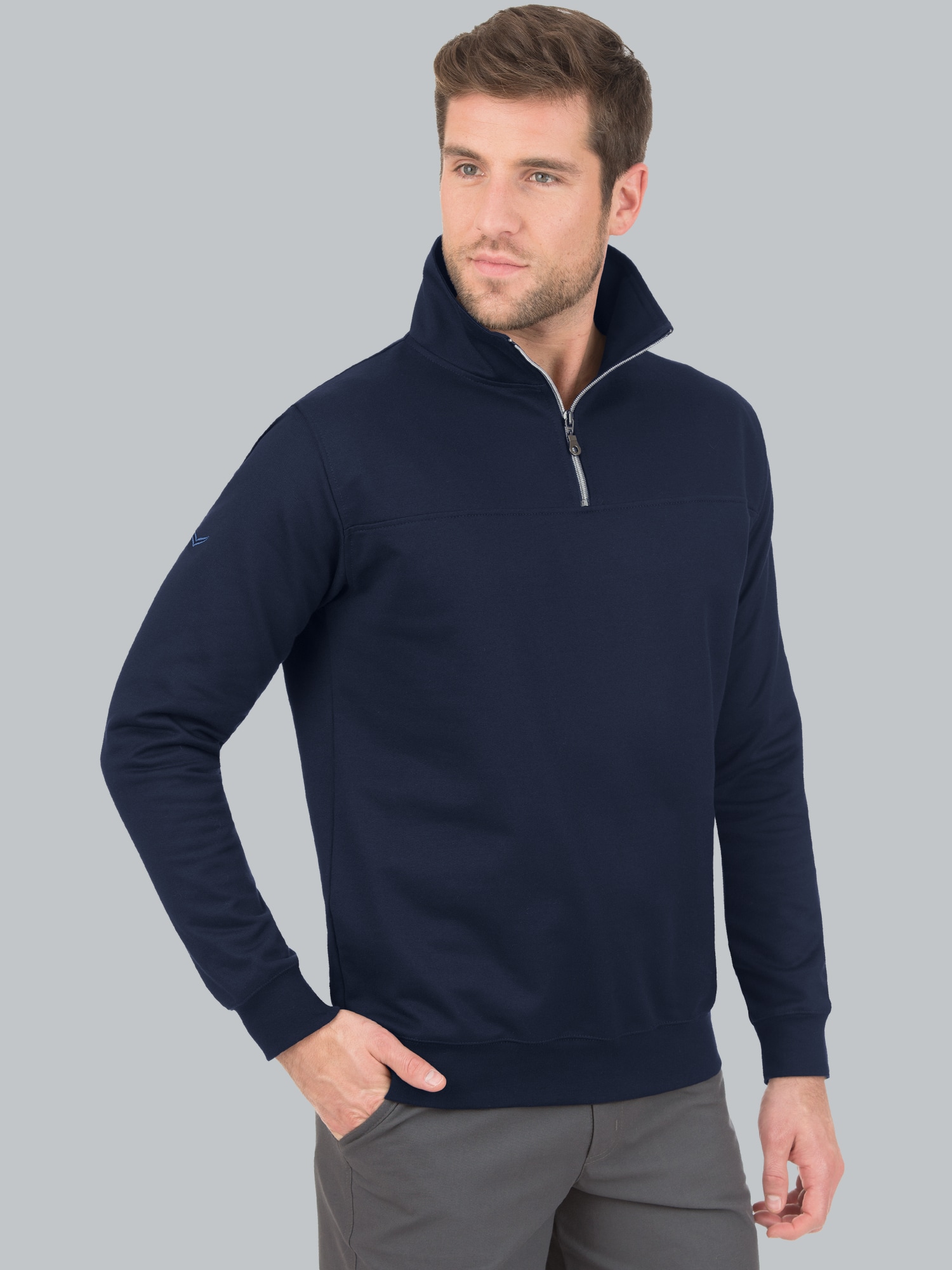 Sweatshirt mit Reißverschluss Navy