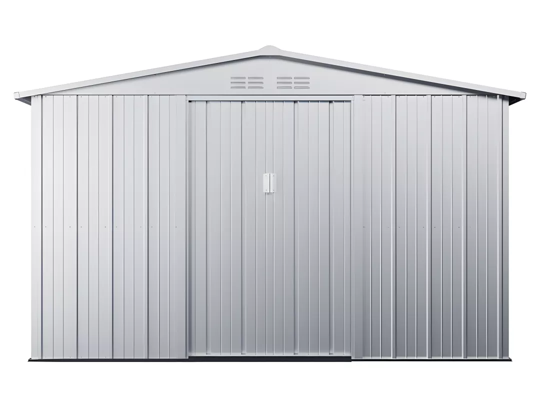 Abri de jardin métal en acier galvanisé gris 7,82 m² LINUS