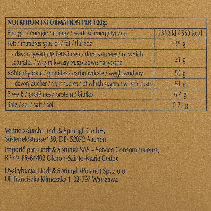 Napolitains Swiss Premium Chocolate Lindt - Boite de 500 g - 76 pièces