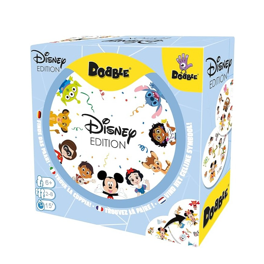 Dobble Kartenspiel Gesellschaftsspiel für Familien / Kinder Swissgames (DOBD10008ML3) Lizenziert - Disney Edition