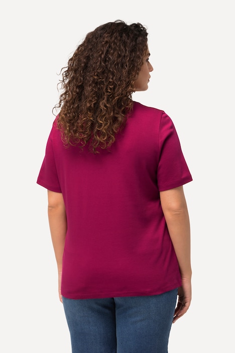 Shirt, doppellagige Vorderseite, Slim, Rundhals, Halbarm