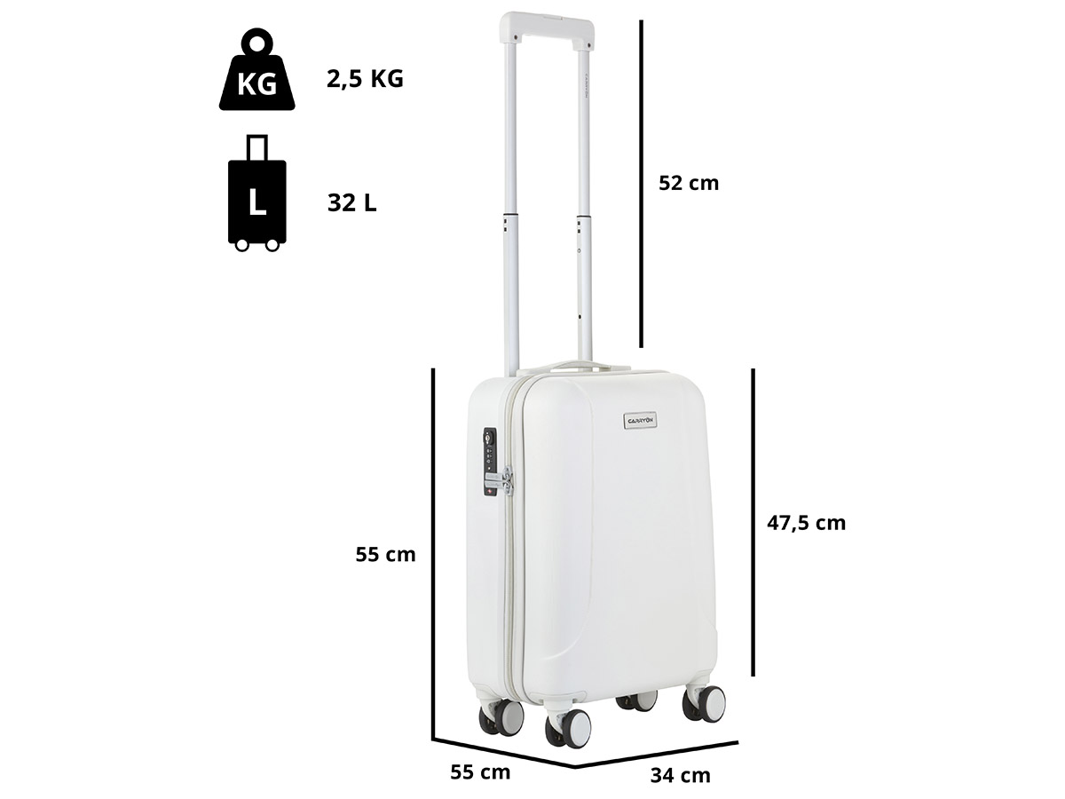 CarryOn Skyhopper 55 cm reiskoffer - White