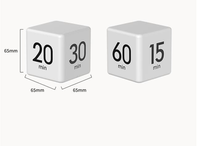 LCD Display Cube Induction Timer med Beep Reminder Hvid