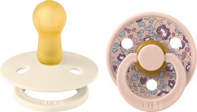 BIBS x Liberty Colour Smokk 2-Pack Lateks Str 2 Rund, Eloise/Blush Mix