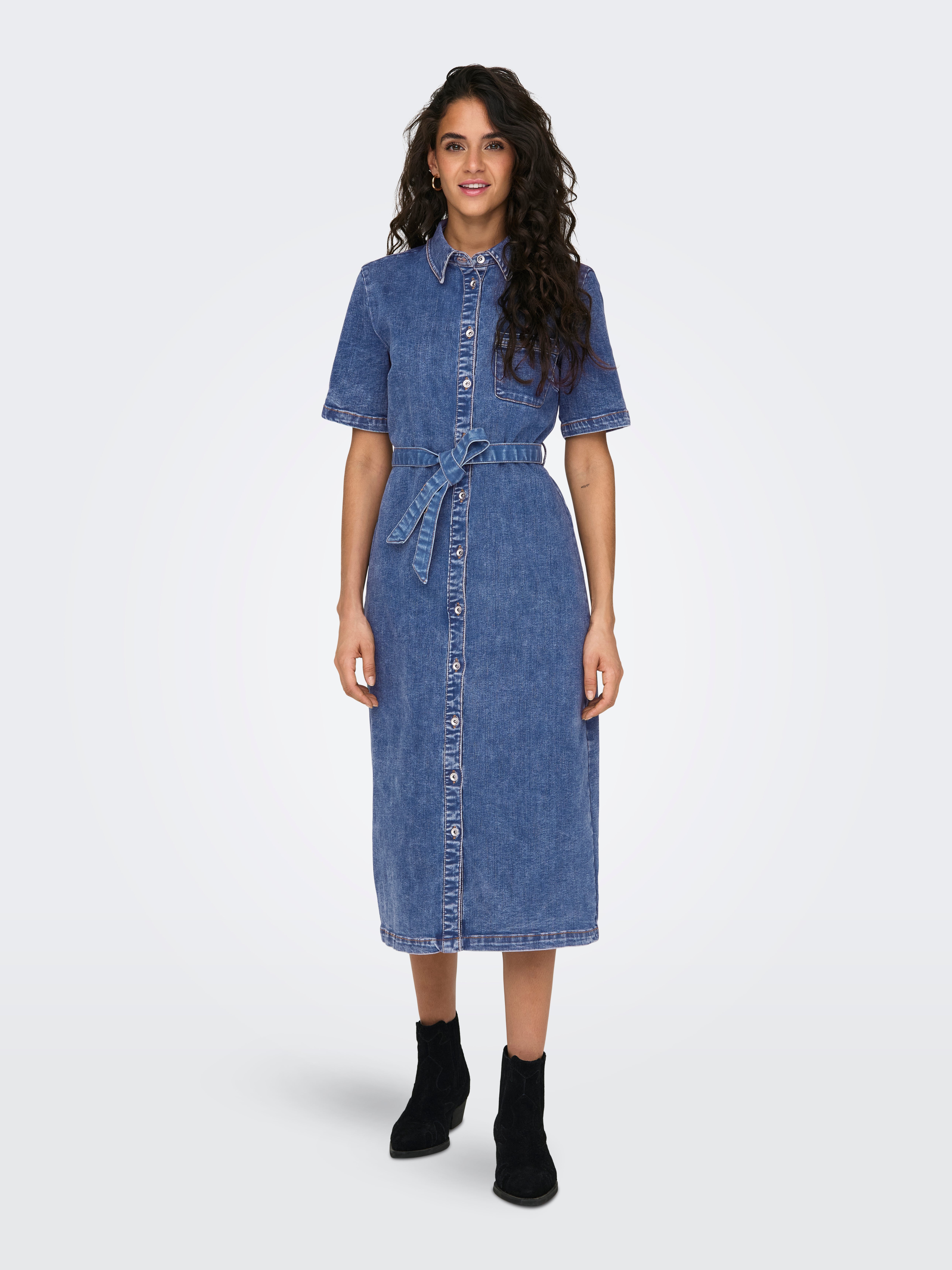 ONLLANA Kurzes Kleid Medium Blue Denim