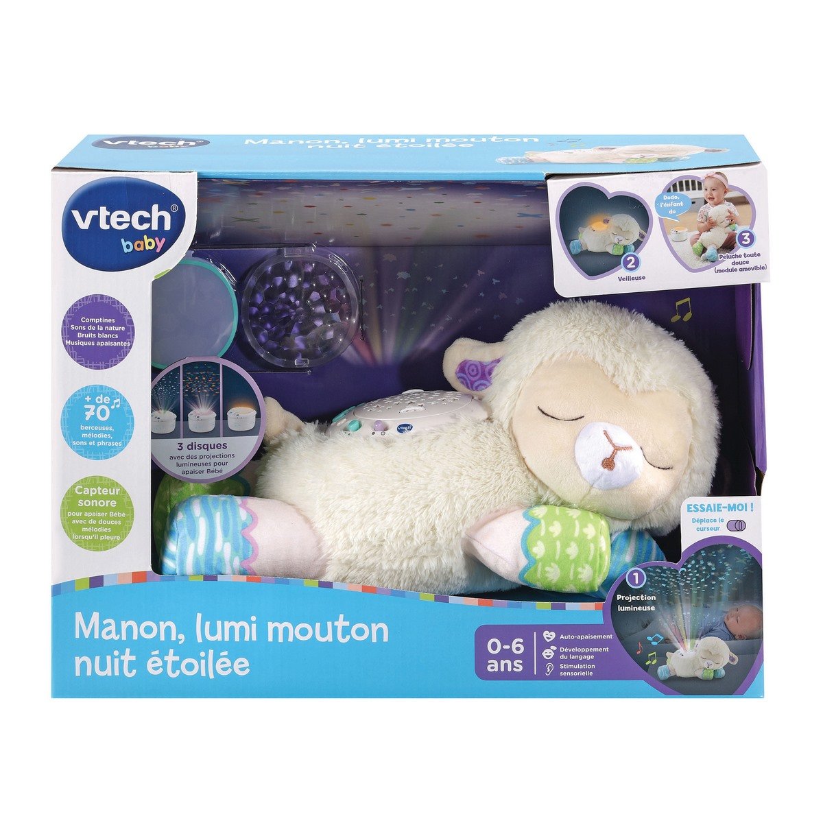 Manon, Lumi mouton nuit étoilée 3 en 1