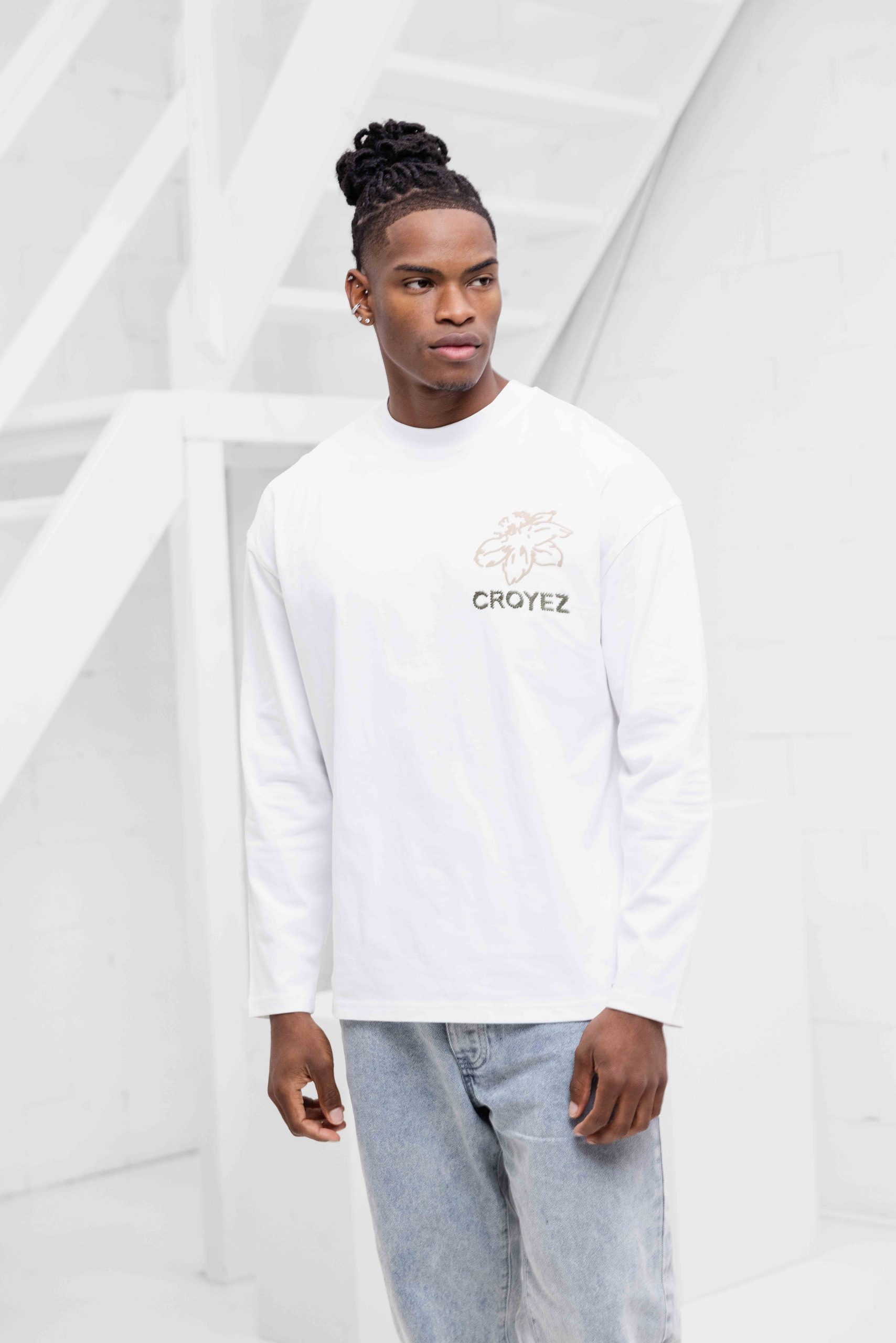 Croyez Gardener Longsleeve T-Shirt Heren Wit