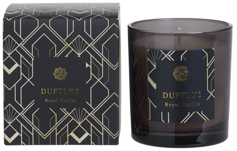Royal vanilla duftlys svart