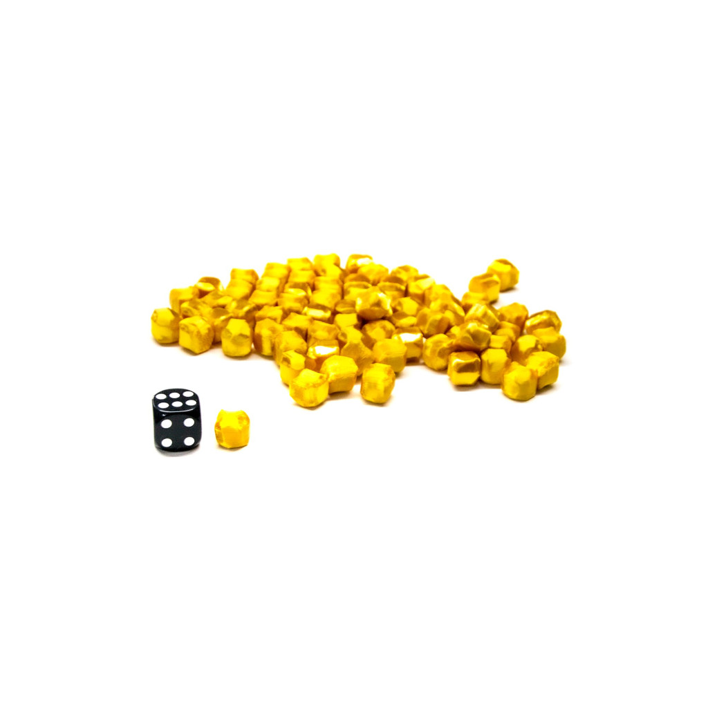 Pions en forme de pépites d'or - x5
