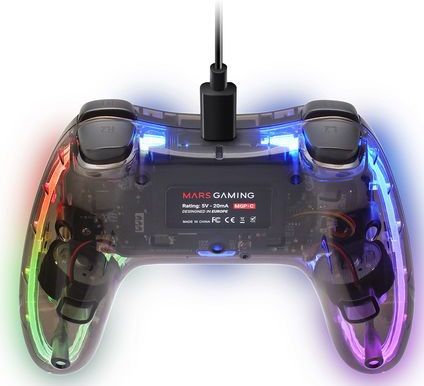 Mars Gaming - MGP-C - Gamepad - Zwart - Neon RGB - USB-A/USB-C