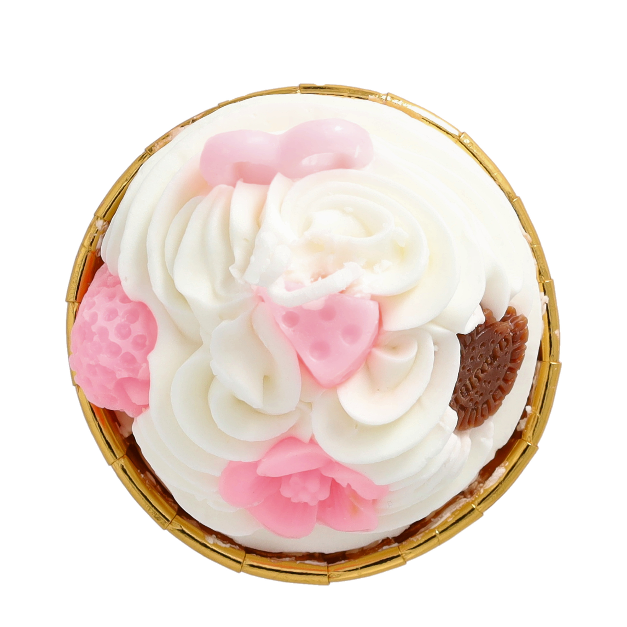 (8x7cm) Handmade Duft Kerze Aromatherapie Home Deko Cupcake Sojawachs Kerze - Rosa