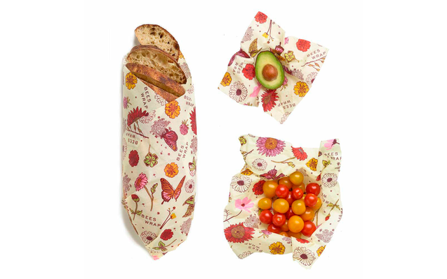 Bees Wrap Vegan Pflanzenwachstuch 3er-Pack gemischt