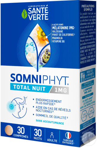Santé Verte Somniphyt Total Nuit 1mg 30 Comprimés