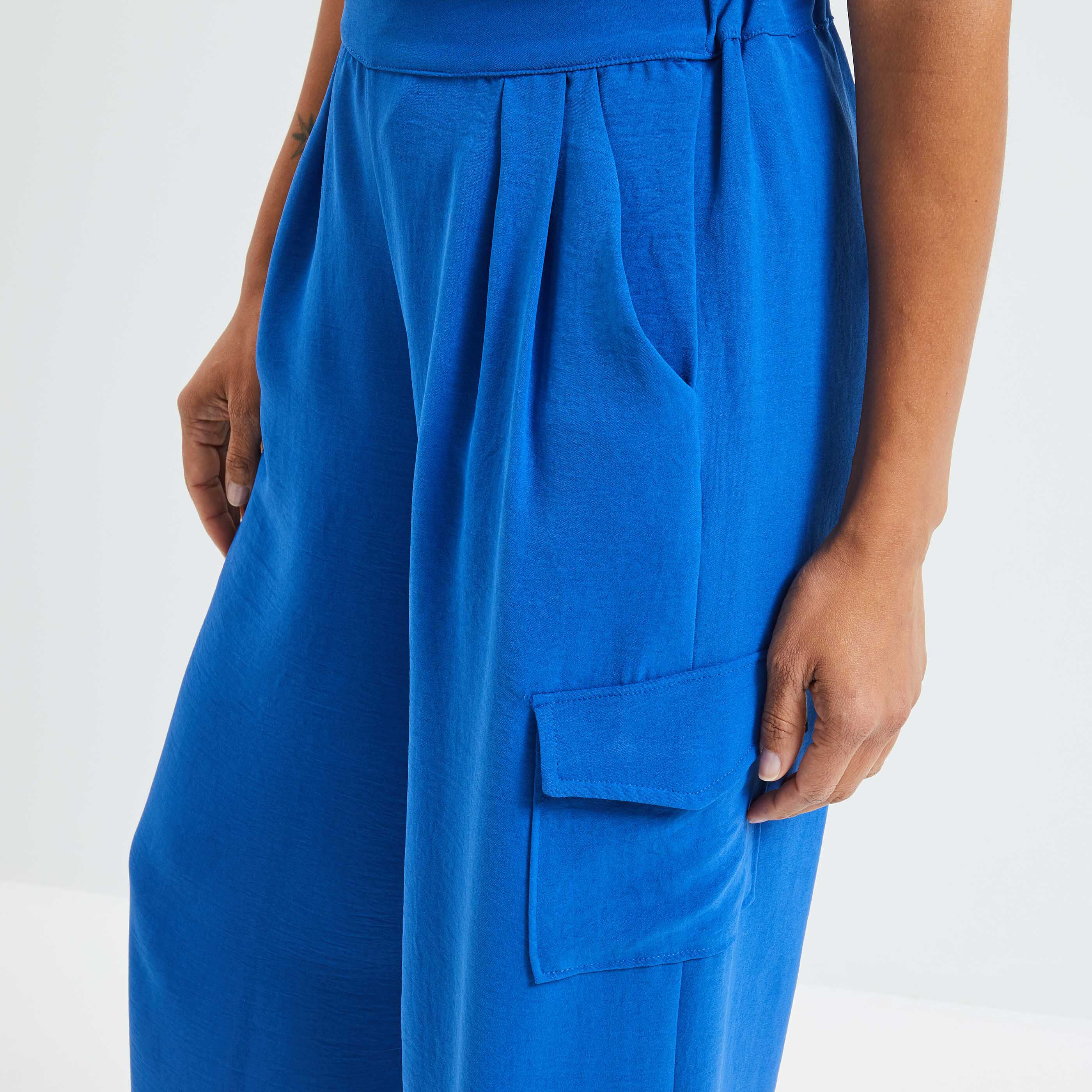 Pantalon fluide femme - BLEU