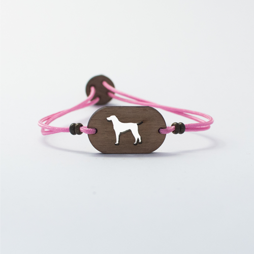 Pulseira de madeira rosa Braco de Weimar Latitude Bracelets
