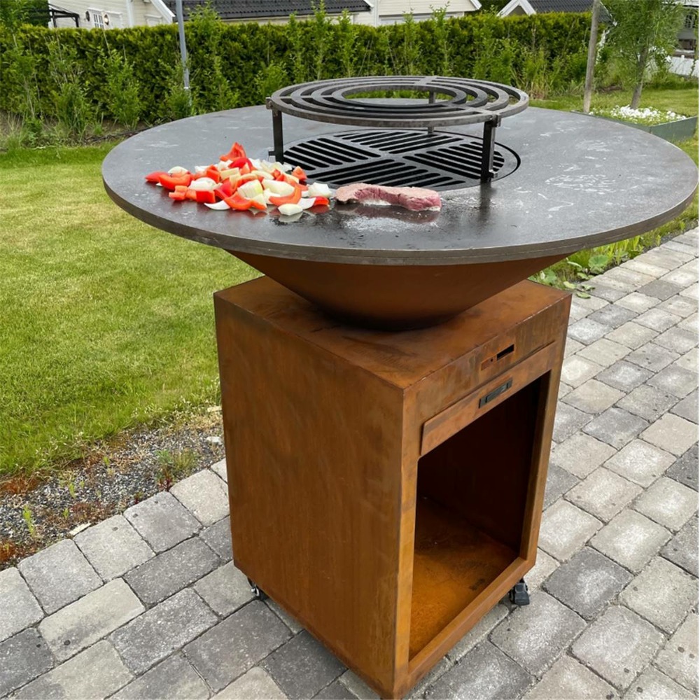 Brasero ø100cm en acier corten