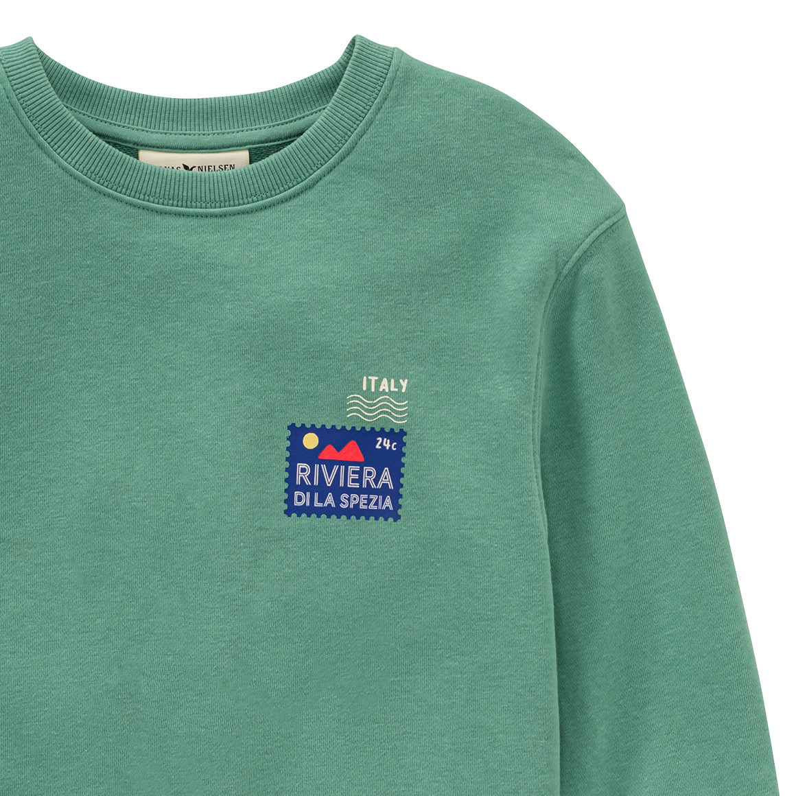 Jonas Nielsen Jungen Sweatshirt mit Backprint grün