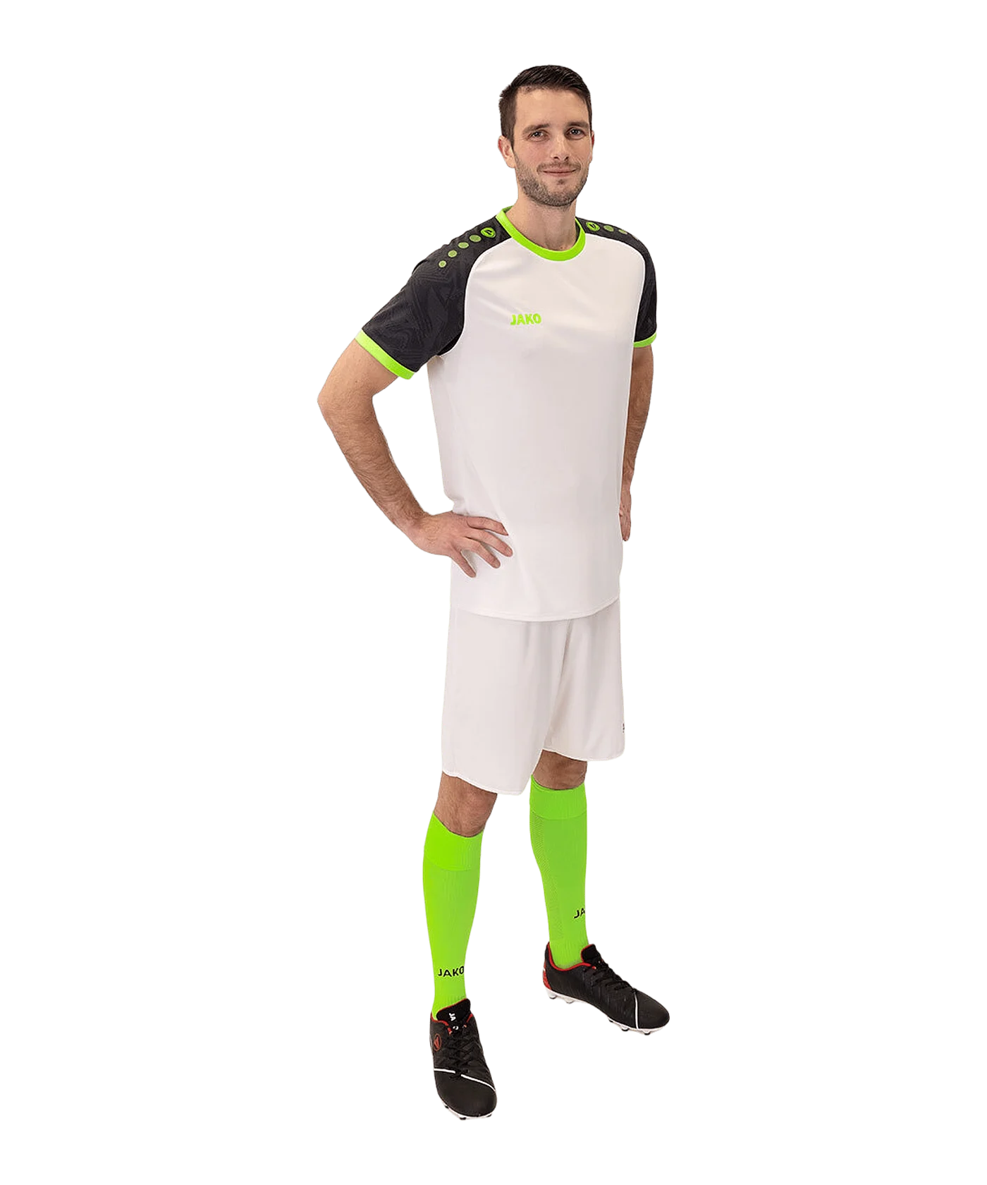 JAKO Iconic Trikot Weiss Schwarz Grün F014