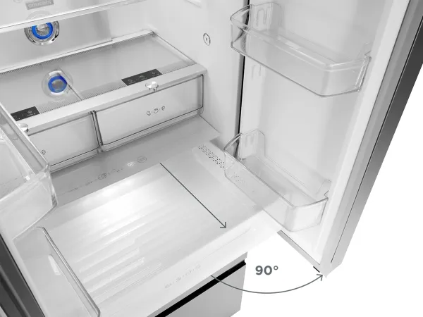 Concept LA6983SS, Fritstående, Fransk dør, Grå, Berøring, Rustfrit stål, 500 L